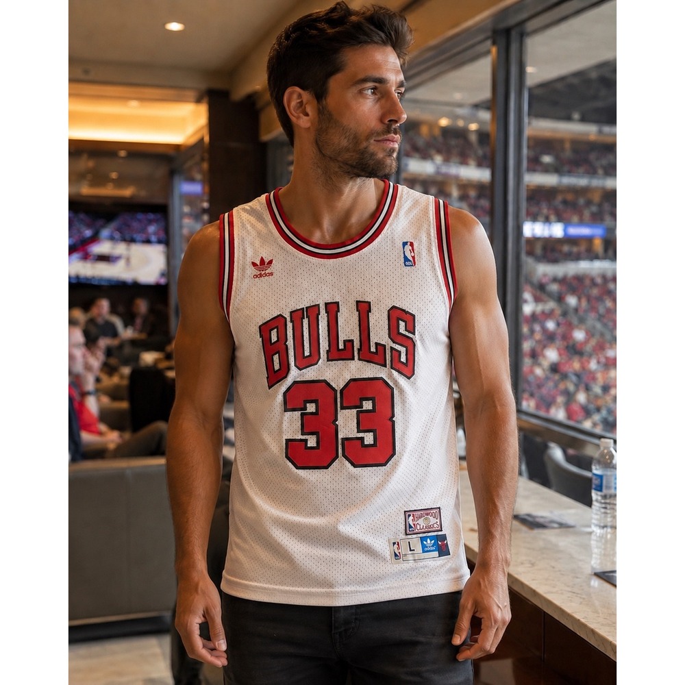 Scottie Pippen #33 Chicago Bulls Adidas Hardwood Classics NBA Jersey Men L